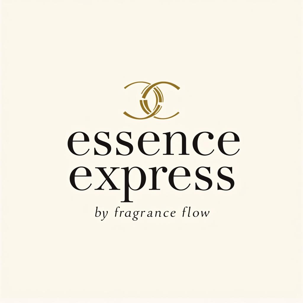  design a logo, design an elegant and luxurious logo for 'essence express by fragrance flow,' similar in style to gucci's iconic branding. the logo should feature 'essence express' in a sophisticated serif font, with intertwined elements or symbols that represent luxury and refinement. the design should be timeless, simple, and convey a sense of exclusivity., with the text 'essence express'.