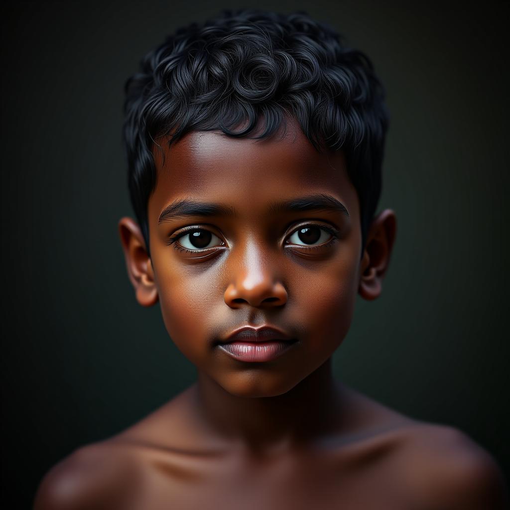  black indian boy named text "kaalu", pure black skin, chapri indian