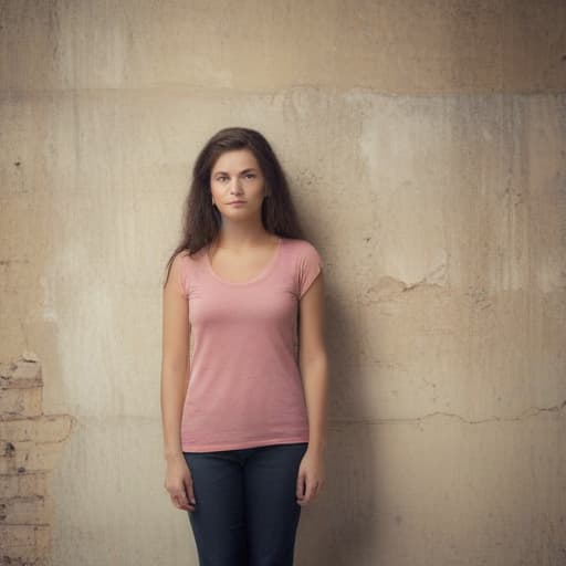 Size 12 woman with Old Wall background