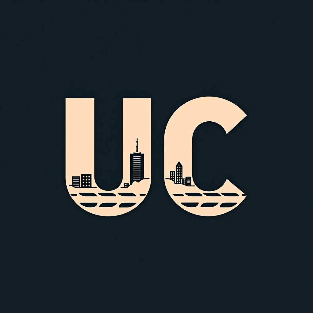  design a logo, logo urbano con las letras uc