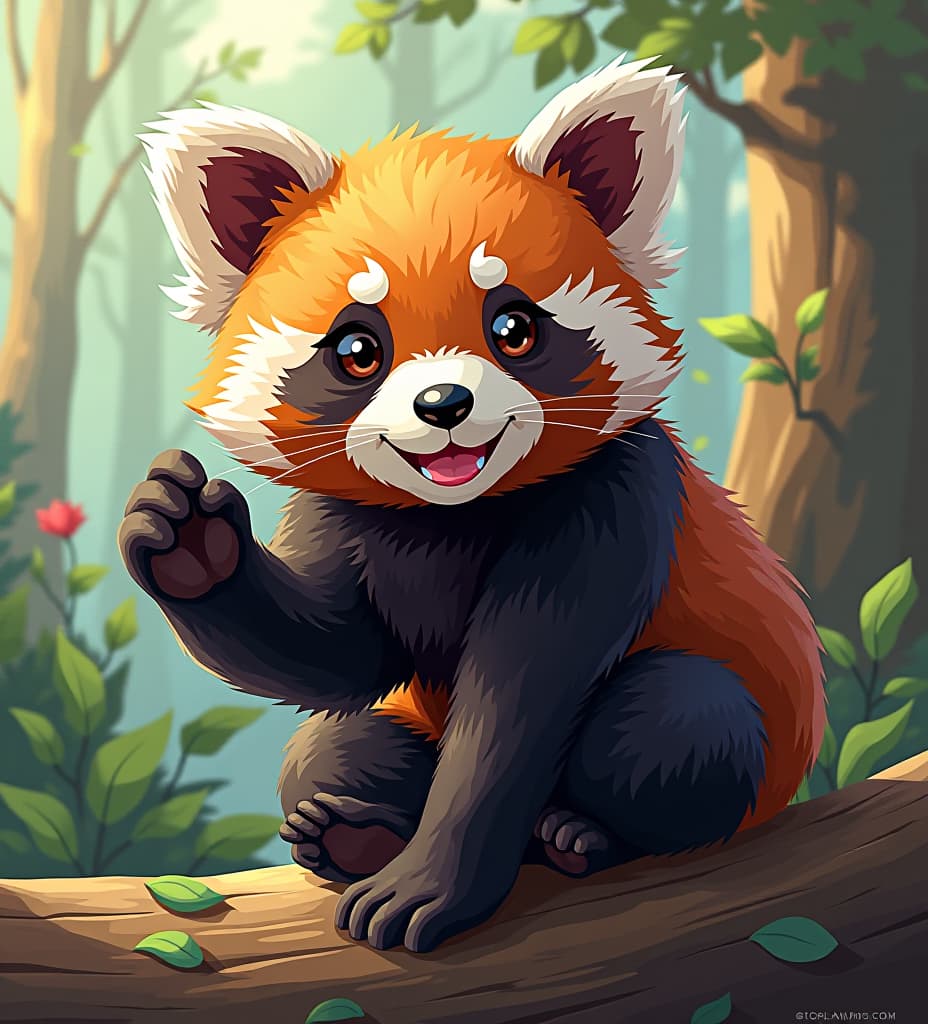  cartoon art panda