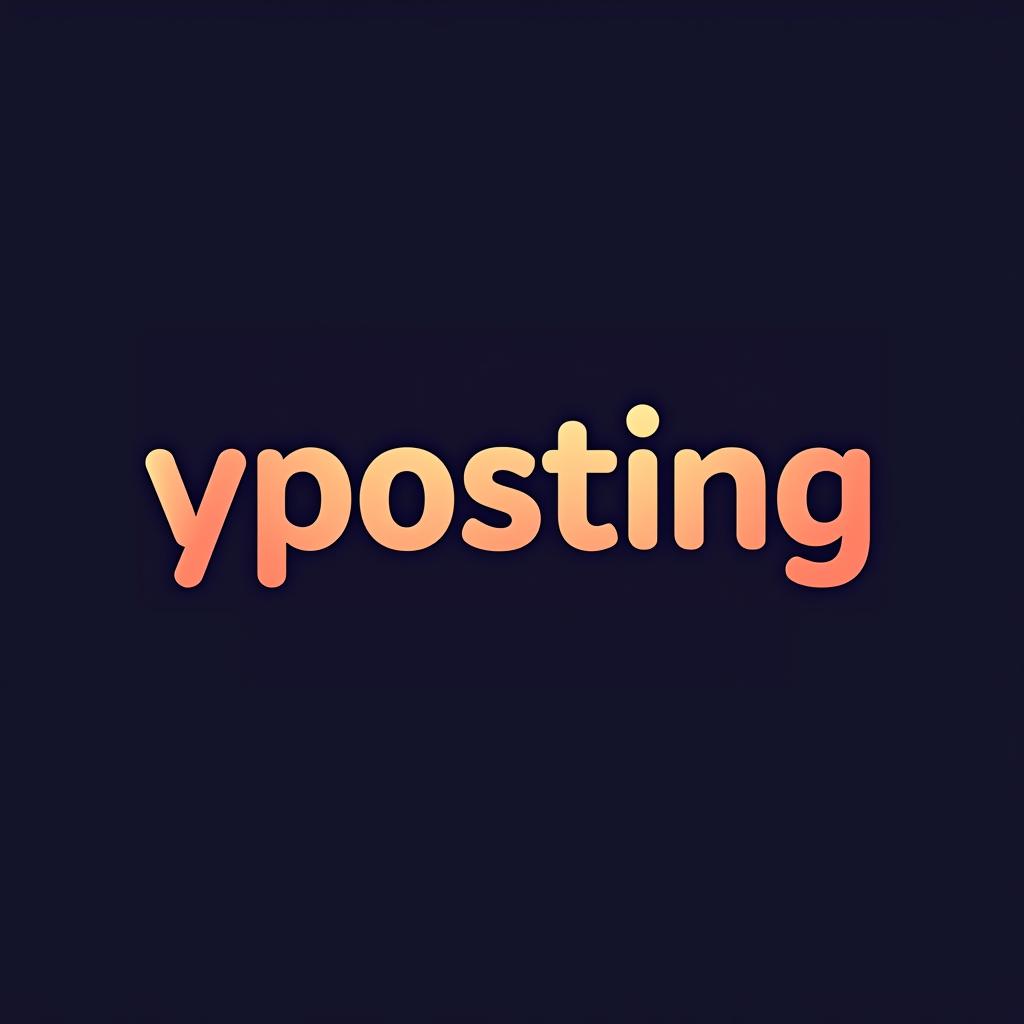  design a logo, in a threedrender style. , with the text 'yposting '.