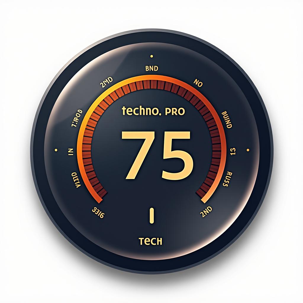  design a logo, in a threedrender style. maison thermostat connecté , with the text 'techno pro services '.