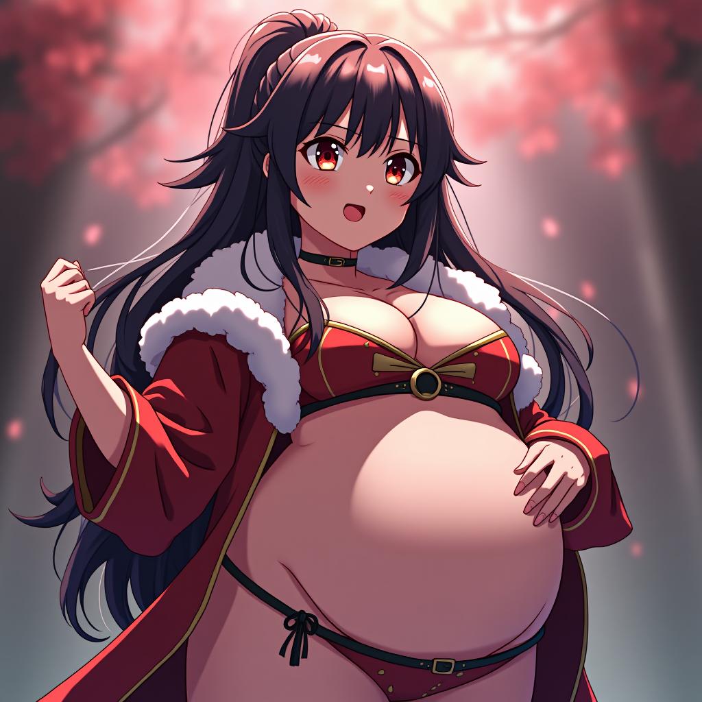  anime artwork make a really fat mona from genshin impact who watching to she’s big stomach . anime style, key visual, vibrant, studio anime, highly detailed hyperrealistic, full body, detailed clothing, highly detailed, cinematic lighting, stunningly beautiful, intricate, sharp focus, f/1. 8, 85mm, (centered image composition), (professionally color graded), ((bright soft diffused light)), volumetric fog, trending on instagram, trending on tumblr, HDR 4K, 8K