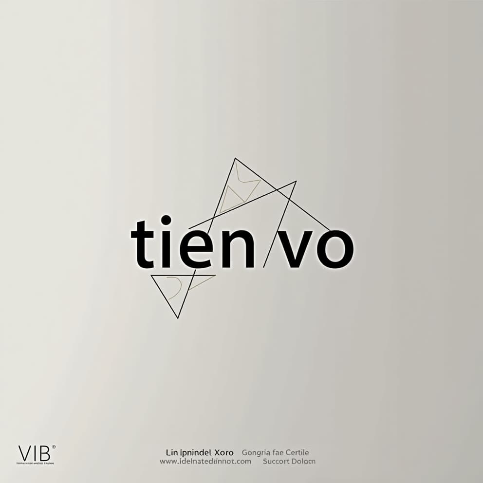  a logo design for modern minimalist logo design featuring the text "tien vo" in a sleek, sans serif font. the logo should have a clean, professional aesthetic, potentially incorporating geometric shapes or subtle linework for visual interest. focus on creating a visually impactful and memorable logo that represents strength and sophistication.hyper detail, intricate details, sharp focus, high resolution, 8k, ultra detailed, vib