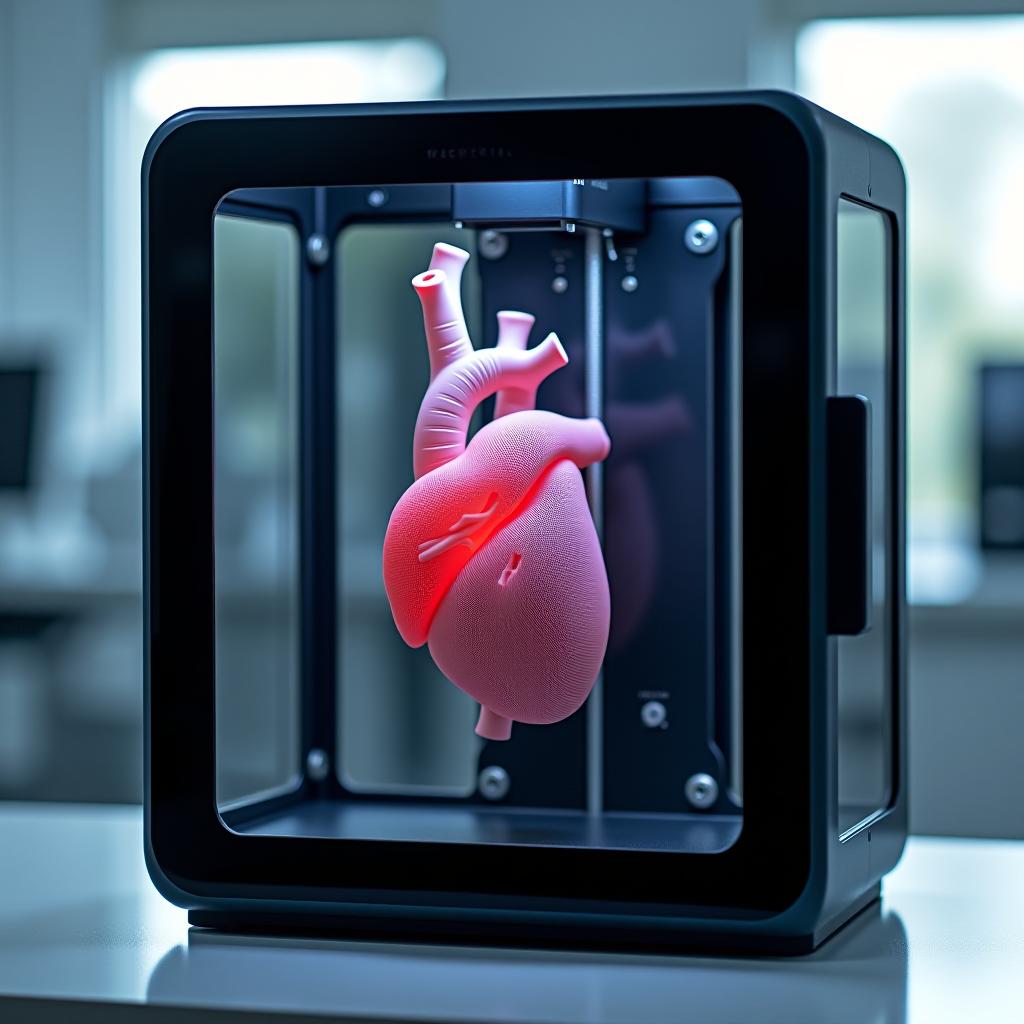  3d printing of human organ printer equipment in a scientific medical laboratory