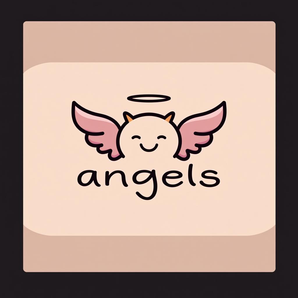  design a logo, in a minimalism style. 水彩スタイル、水のロゴ、水色のグラデーションカラー、白背景。, with the text 'smile angels'.