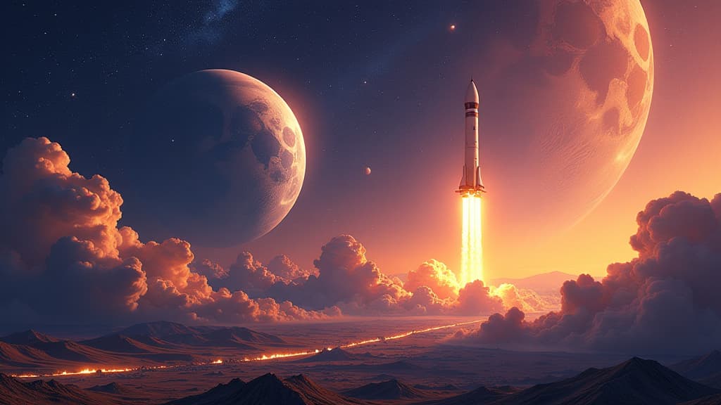  prompt: create a hyper realistic and detailed image capturing the essence of astronomy in 2023. the scene must include the james webb space telescope, the euclid spacecraft, and a rocket bidding farewell. show the james webb telescope in sharp focus, revealing earth sized planets and star formation. include the euclid spacecraft launching into space, symbolizing new horizons in astronomical research. depict a rocket elegantly fading into the background, representing the conclusion of an era. inc