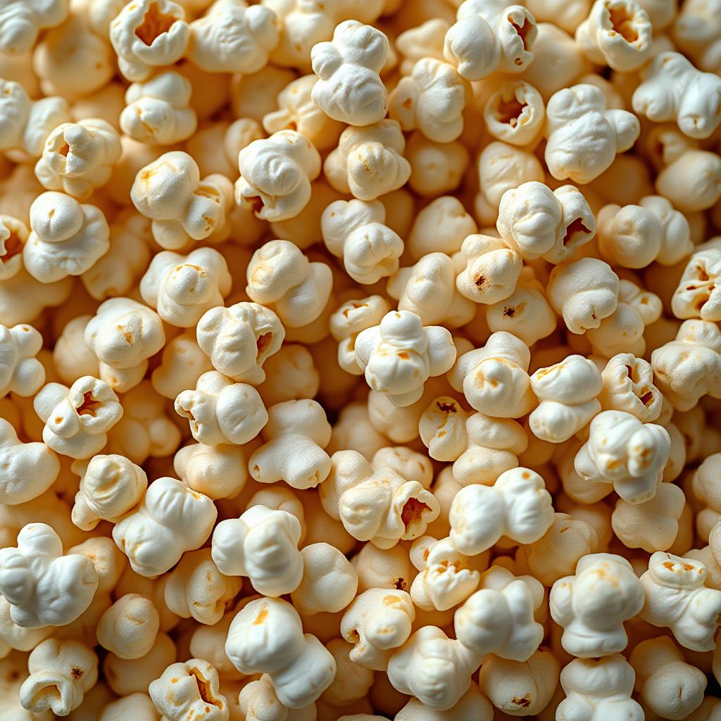  photograph, full frame of popped popcorn