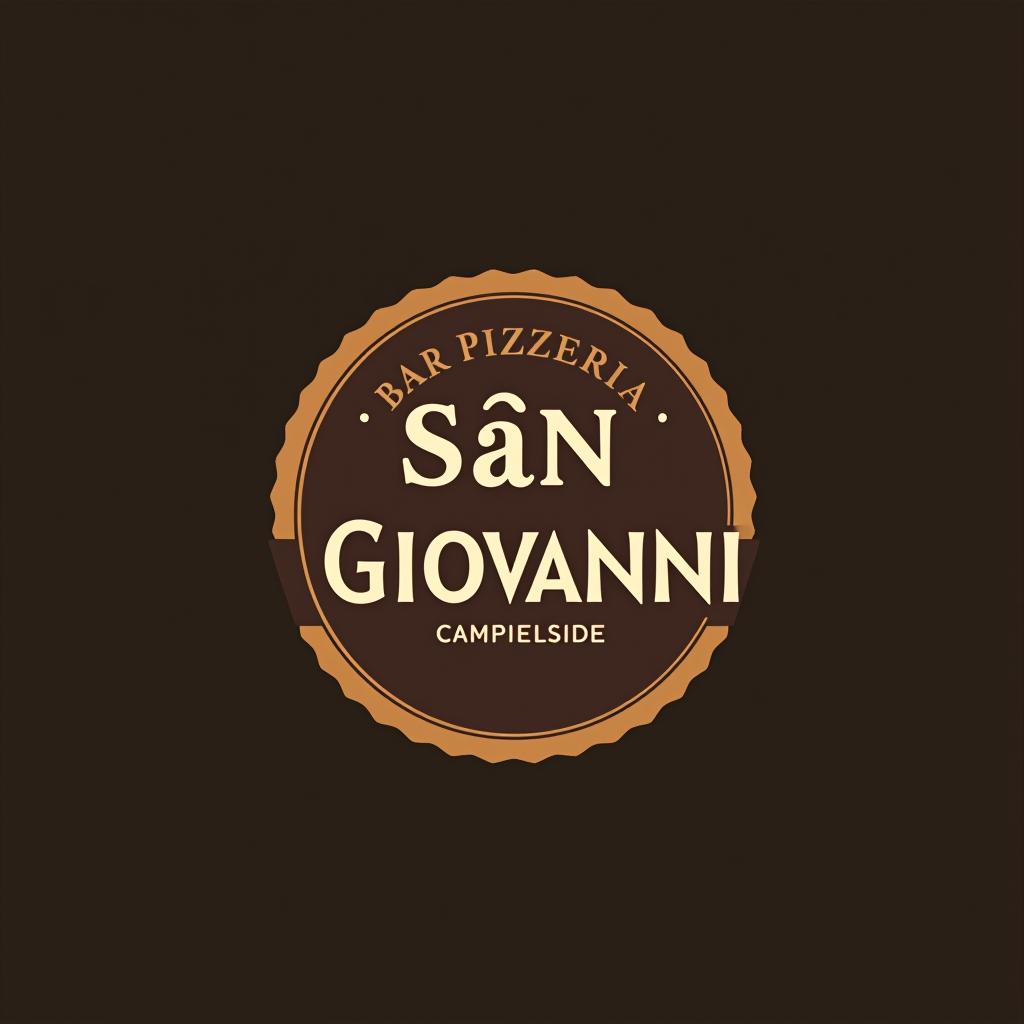  design a logo, , with the text 'bar pizzeria san giovanni '.