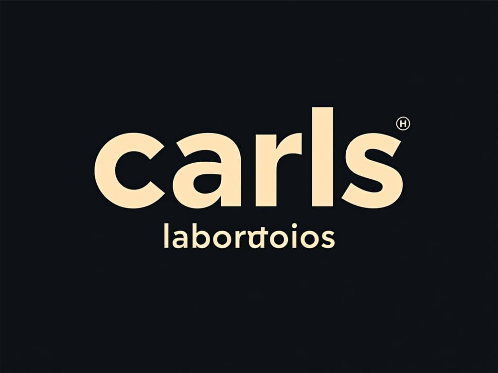  design a logo, in a threedrender style. logo de nombre “carls” laboratorios , with the text 'hitler'.