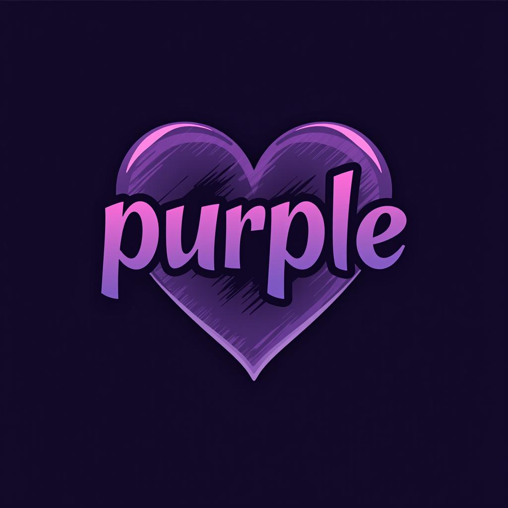  design a logo, bts, with the text 'purple love'.