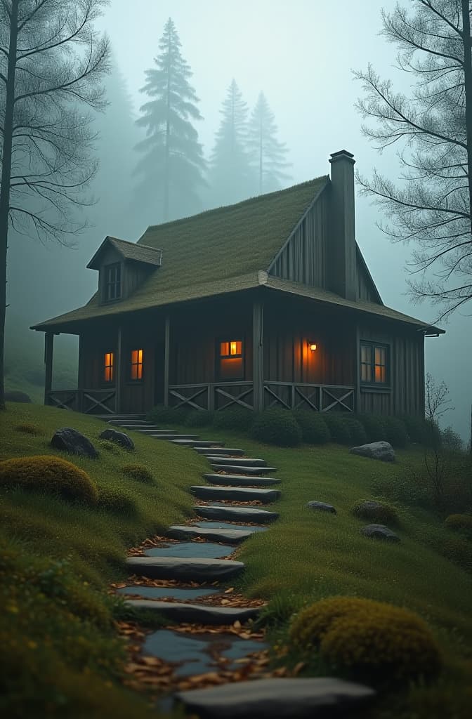  has una casa sustentable en la naturaleza hyperrealistic, full body, detailed clothing, highly detailed, cinematic lighting, stunningly beautiful, intricate, sharp focus, f/1. 8, 85mm, (centered image composition), (professionally color graded), ((bright soft diffused light)), volumetric fog, trending on instagram, trending on tumblr, HDR 4K, 8K