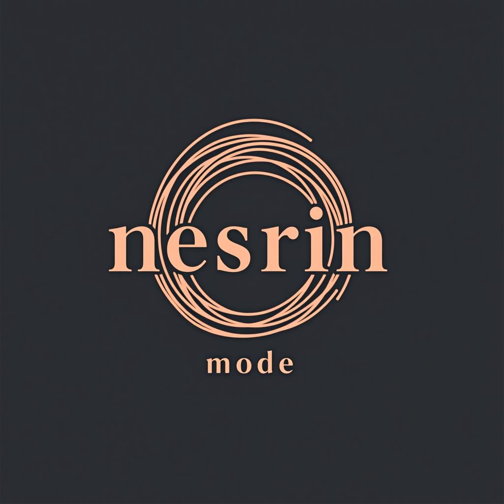  design a logo, in a abstract style. erstelle mir ein logo für ein kleider laden neutral mit dem namen , with the text 'nesrin mode '.