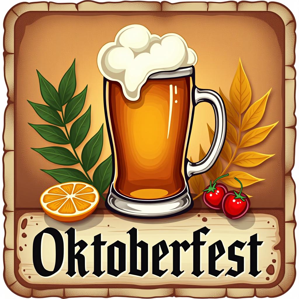  place the word oktoberfest at the bottom of the image