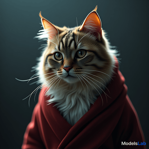  cat hyperrealistic, full body, detailed clothing, highly detailed, cinematic lighting, stunningly beautiful, intricate, sharp focus, f/1. 8, 85mm, (centered image composition), (professionally color graded), ((bright soft diffused light)), volumetric fog, trending on instagram, trending on tumblr, HDR 4K, 8K