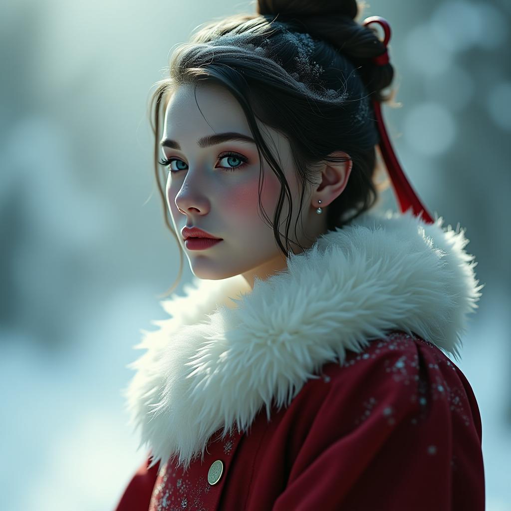  snow white hyperrealistic, full body, detailed clothing, highly detailed, cinematic lighting, stunningly beautiful, intricate, sharp focus, f/1. 8, 85mm, (centered image composition), (professionally color graded), ((bright soft diffused light)), volumetric fog, trending on instagram, trending on tumblr, HDR 4K, 8K