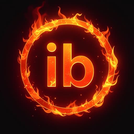  prompt: "create a professional round logo for the brand 'ib'. the logo should incorporate the element of fire, using warm and bold colors such as red, orange, and yellow. the design should be sleek, modern, and symbolic, avoiding any human figures or inappropriate content. the logo should be versatile and scalable, suitable for various branding materials. the text 'ib' should be included in a clear, contemporary font that complements the fiery theme." hyperrealistic, full body, detailed clothing, highly detailed, cinematic lighting, stunningly beautiful, intricate, sharp focus, f/1. 8, 85mm, (centered image composition), (professionally color graded), ((bright soft diffused light)), volumetric fog, trending on instagram, trending on tumblr, HDR 4K, 8K