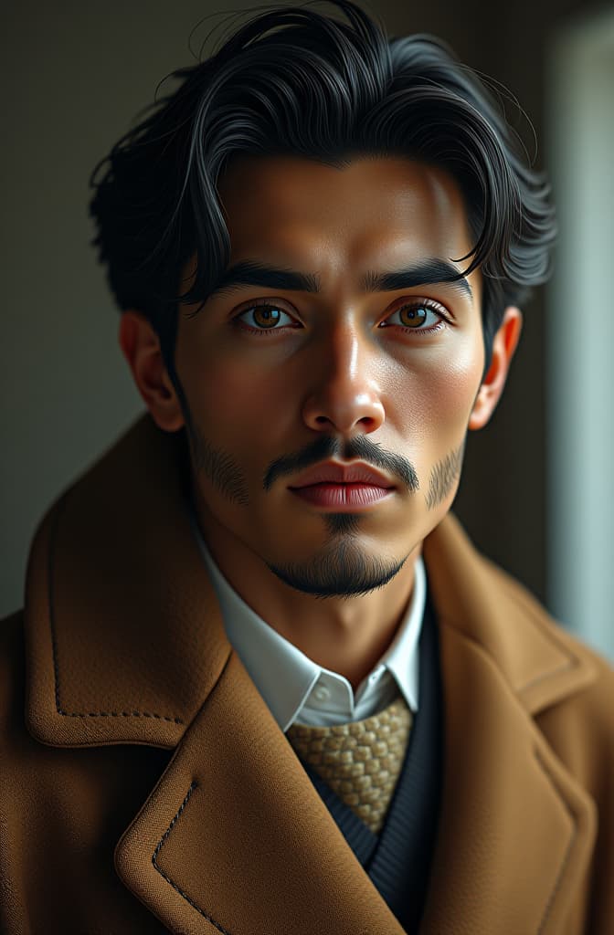  aliahmed receive first salary, realistic, portrait, art by donato giancola and greg rutkowski, realistic face, digital art, trending on artstation hyperrealistic, full body, detailed clothing, highly detailed, cinematic lighting, stunningly beautiful, intricate, sharp focus, f/1. 8, 85mm, (centered image composition), (professionally color graded), ((bright soft diffused light)), volumetric fog, trending on instagram, trending on tumblr, HDR 4K, 8K