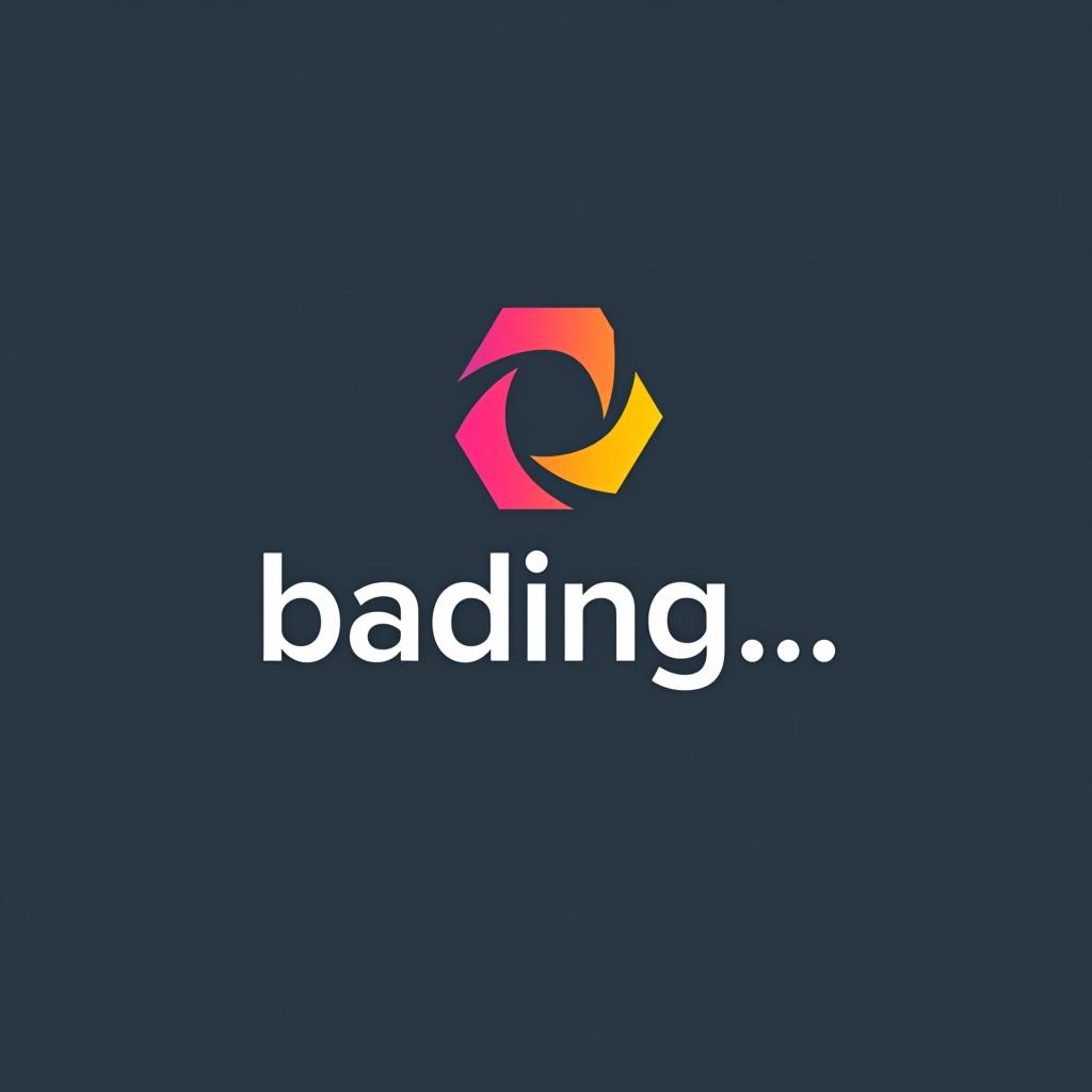  bading..., (logo), clean, contemporary, bold, minimalist, geometric shapes, sans serif font, bright colors, dynamic, innovative