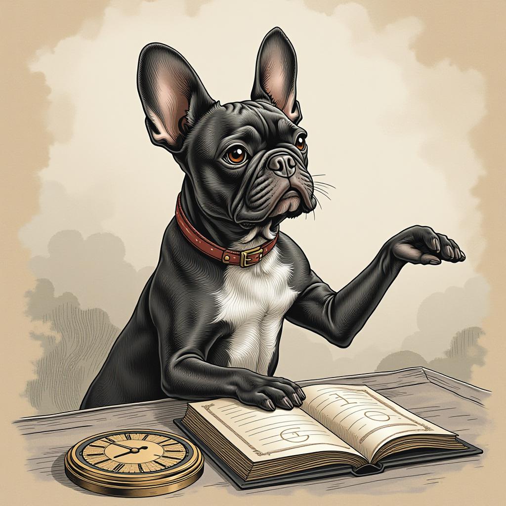  the french bulldog astrologer practices astrology.