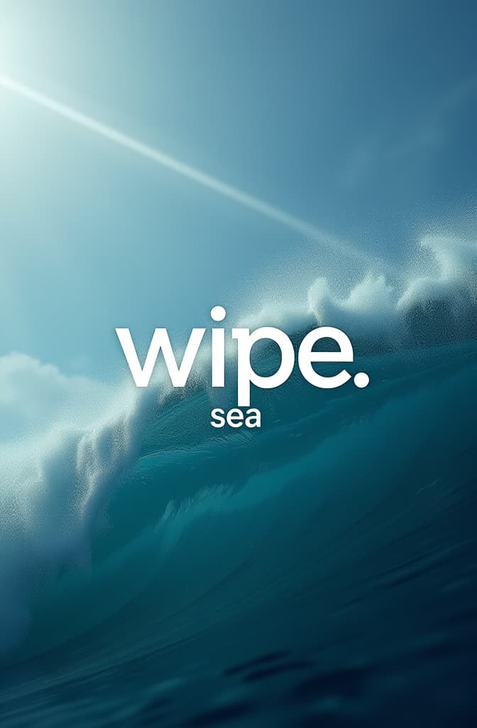  crie um logotipo minimalista para a marca 'wipe sea', focado em transmitir leveza e inovação. use tipografia moderna com uma combinação que sugira movimento. o design pode incluir um símbolo que remeta ao ar ou vento, mantendo um estilo simples e elegante, com cores neutras e toques de azul ou cinza. hyperrealistic, full body, detailed clothing, highly detailed, cinematic lighting, stunningly beautiful, intricate, sharp focus, f/1. 8, 85mm, (centered image composition), (professionally color graded), ((bright soft diffused light)), volumetric fog, trending on instagram, trending on tumblr, HDR 4K, 8K