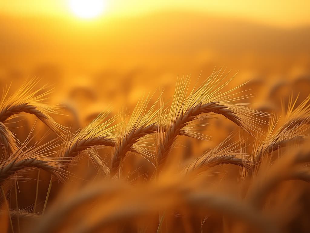  high resolution photo of amber waves of grain, beautiful field of wheat growing