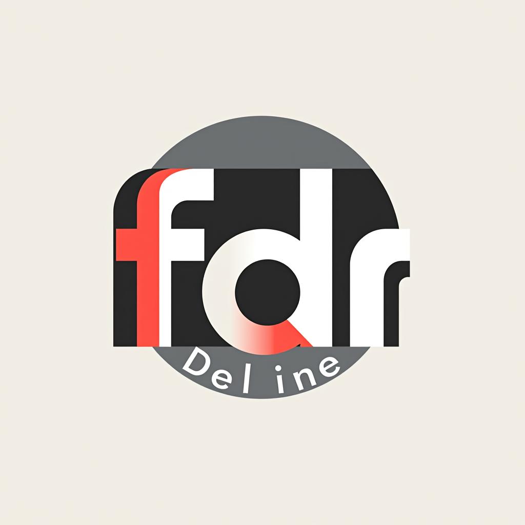  design a logo, , with the text 'fdr'.