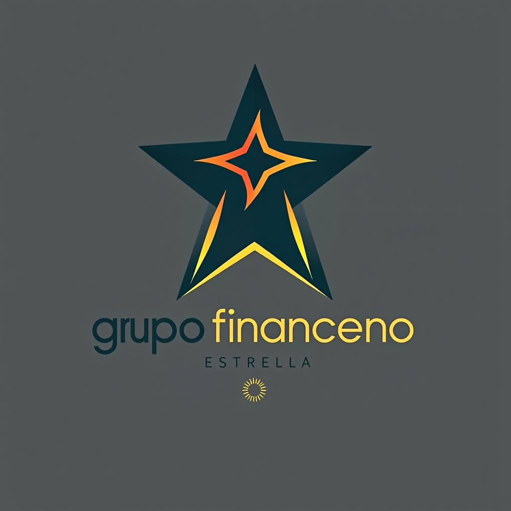  design a logo, estrella financiera , with the text 'grupo financiero estrella '.