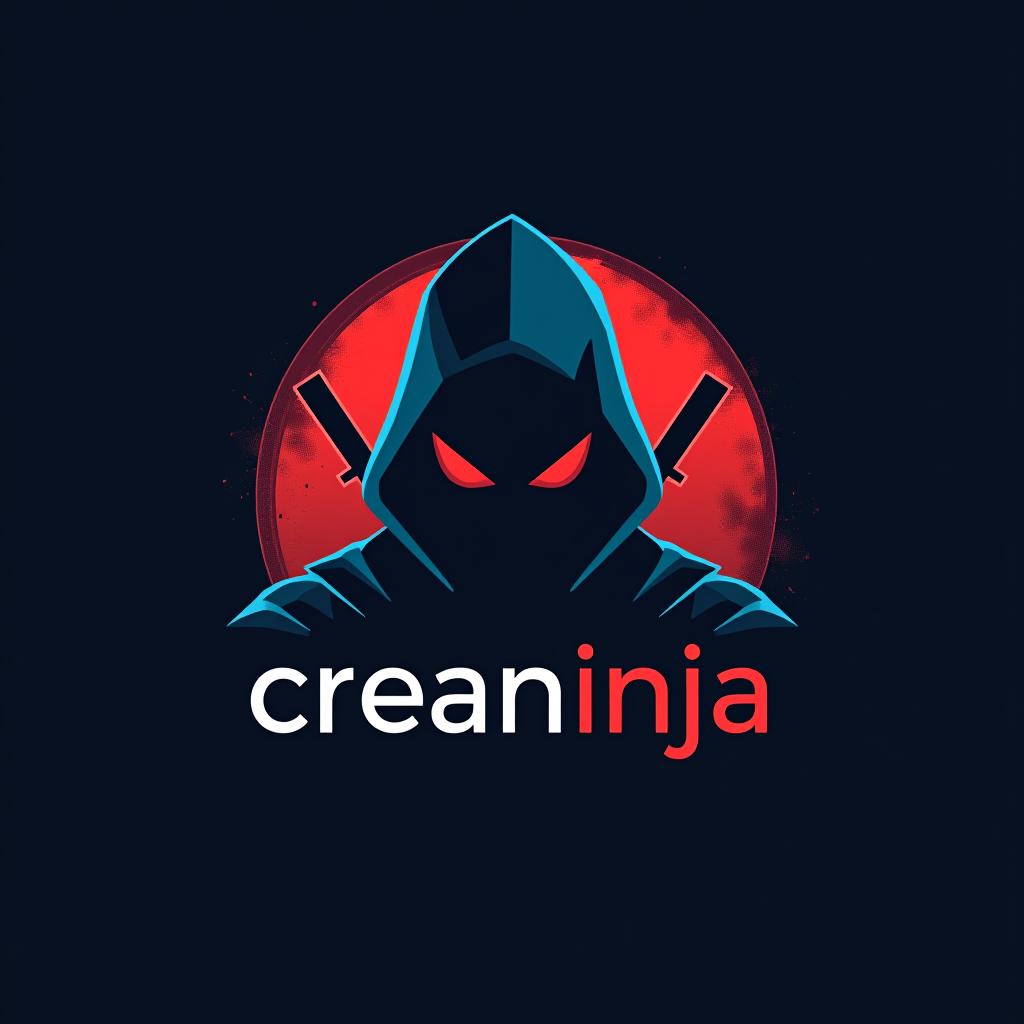  design a logo, creador de wallpapers, with the text 'creaninja'.