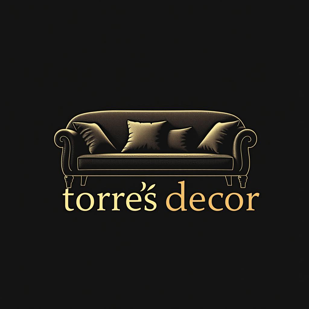  design a logo, loja de sofás, elegante, tons cinzas, marrom, preto nome da loja torres decor logomarca, with the text 'torres decor'.