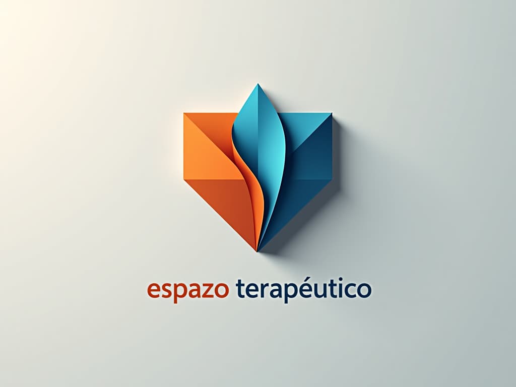  design a logo, in a origami style. clínica multidisciplinar de cuidados com a mente , with the text 'espaço terapêutico sir '.