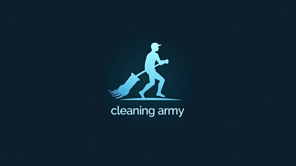  design a logo, in a minimalism style. cleaning service, with the text 'cleaning army '.