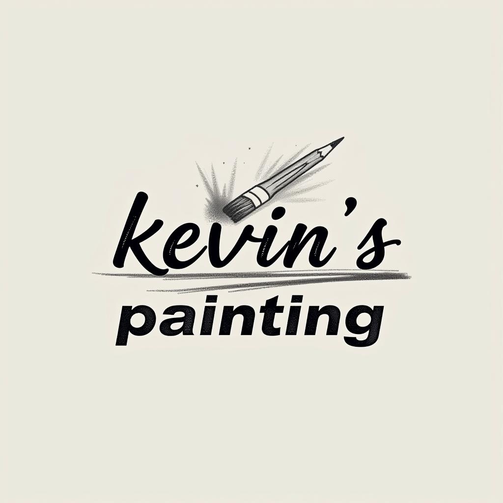  design a logo, in a pencil style. painting service, with the text 'kevin’s painting '.