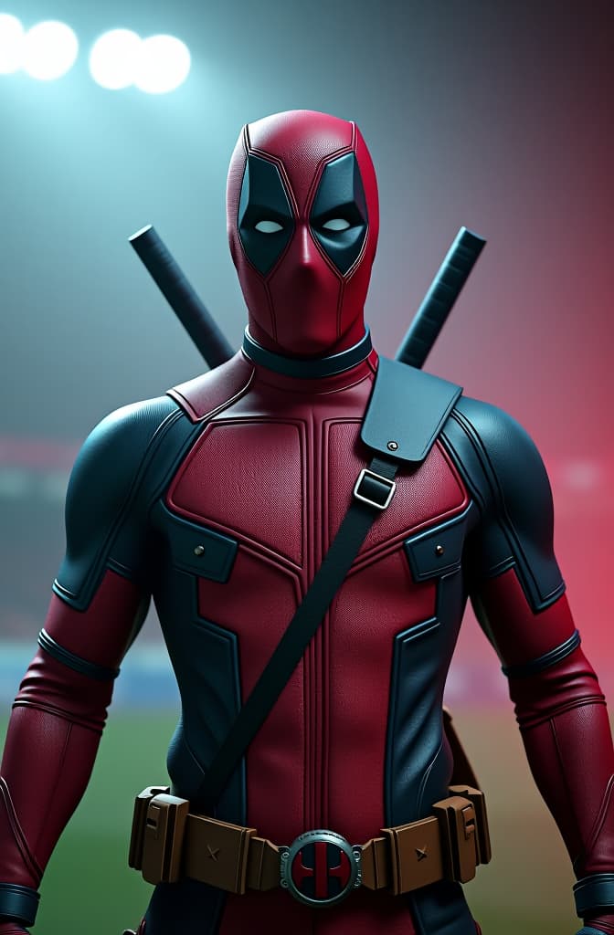  deadpool fazendo um toca aqui com o cristiano ronaldo hyperrealistic, full body, detailed clothing, highly detailed, cinematic lighting, stunningly beautiful, intricate, sharp focus, f/1. 8, 85mm, (centered image composition), (professionally color graded), ((bright soft diffused light)), volumetric fog, trending on instagram, trending on tumblr, HDR 4K, 8K