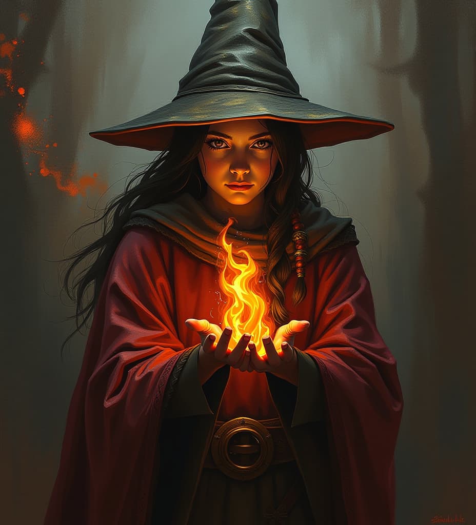  fire wizard, young, dark fantasy, oil painting, art on pinterest