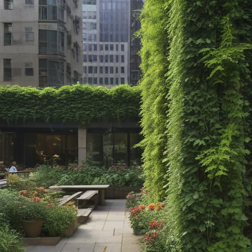 In the center of a bustling financial district, a vibrant garden blooms with a variety of plants symbolizing growth and recovery. Lush green vines of ivy twist around sturdy stakes, reaching towards the sky with determination. Colorful snapdragon flowers dot the landscape, their petals open wide in a display of resilience. The garden is a balanced portfolio, carefully curated to weather storms and thrive in all seasons.