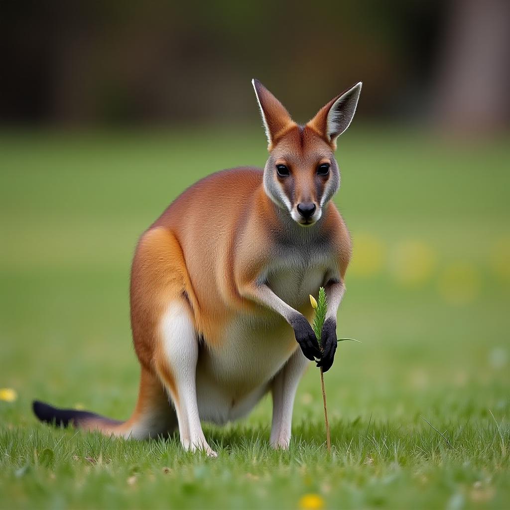  the red necked wallaby eats grass bennett s wallaby macropus rufogriseus