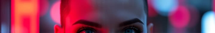  ultra realistic close up portrait ((beautiful pale cyberpunk female with heavy black eyeliner)), blue eyes, shaved side haircut, hyper detail, cinematic lighting, magic neon, dark red city, canon eos r3, nikon, f/1.4, iso 200, 1/160s, 8k, raw, unedited, symmetrical balance, in frame, 8k hyperrealistic, full body, detailed clothing, highly detailed, cinematic lighting, stunningly beautiful, intricate, sharp focus, f/1. 8, 85mm, (centered image composition), (professionally color graded), ((bright soft diffused light)), volumetric fog, trending on instagram, trending on tumblr, HDR 4K, 8K