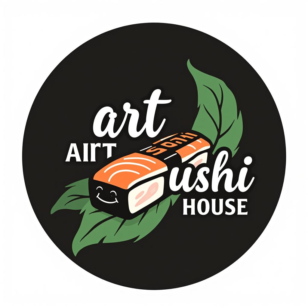  design a logo, restaurante de sushi delivery , with the text 'art sushi house '.