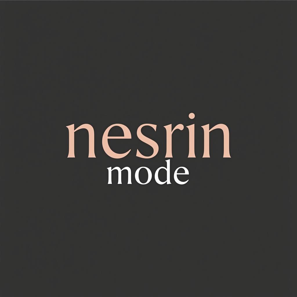  design a logo, in a abstract style. erstelle mir ein logo für ein kleider laden neutral mit dem namen , with the text 'nesrin mode '.