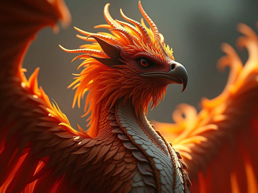  (masterpiece, best quality, stunning, highly detailed, close up view of a medusa phoenix hybrid creature, (intricate feathers, detailed scales, detailed snake like hair, fiery feathers), dramatic lighting, hdr, (mythical, fantasy), oil painting), legendary creature, trending on artstation hyperrealistic, full body, detailed clothing, highly detailed, cinematic lighting, stunningly beautiful, intricate, sharp focus, f/1. 8, 85mm, (centered image composition), (professionally color graded), ((bright soft diffused light)), volumetric fog, trending on instagram, trending on tumblr, HDR 4K, 8K