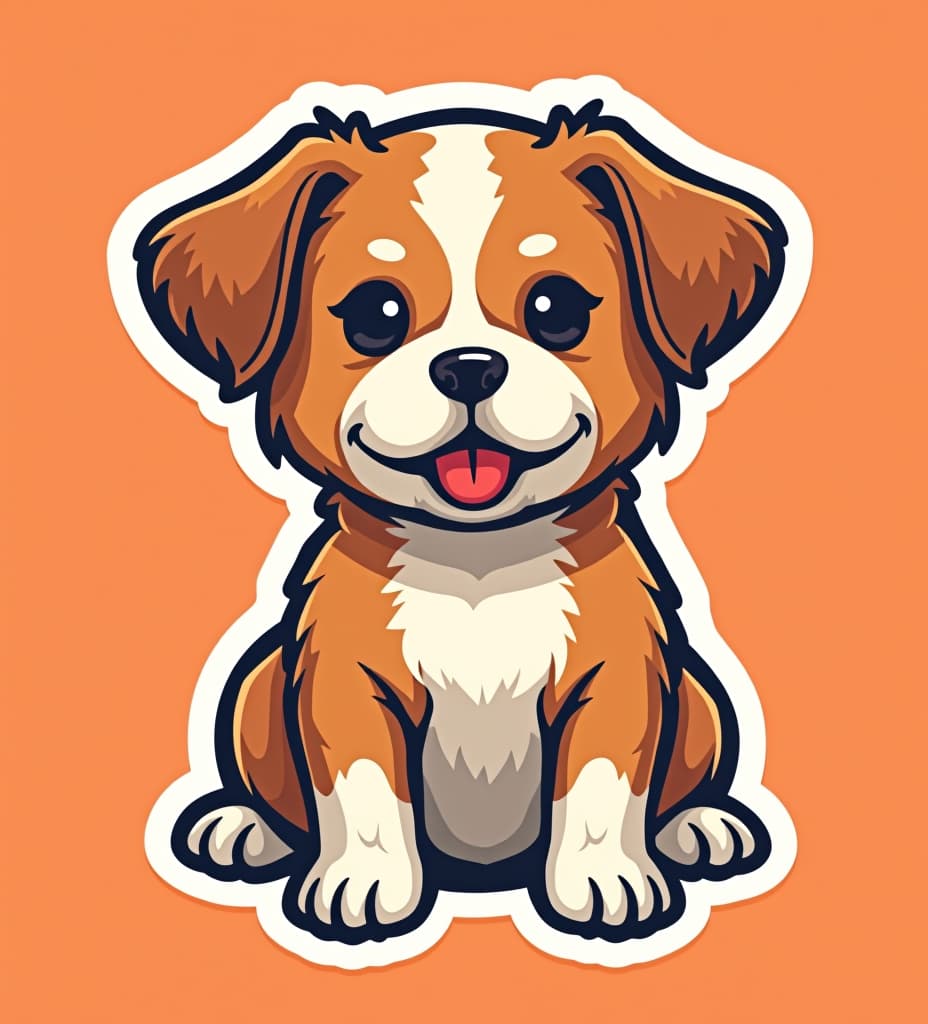  cute dog sticker art