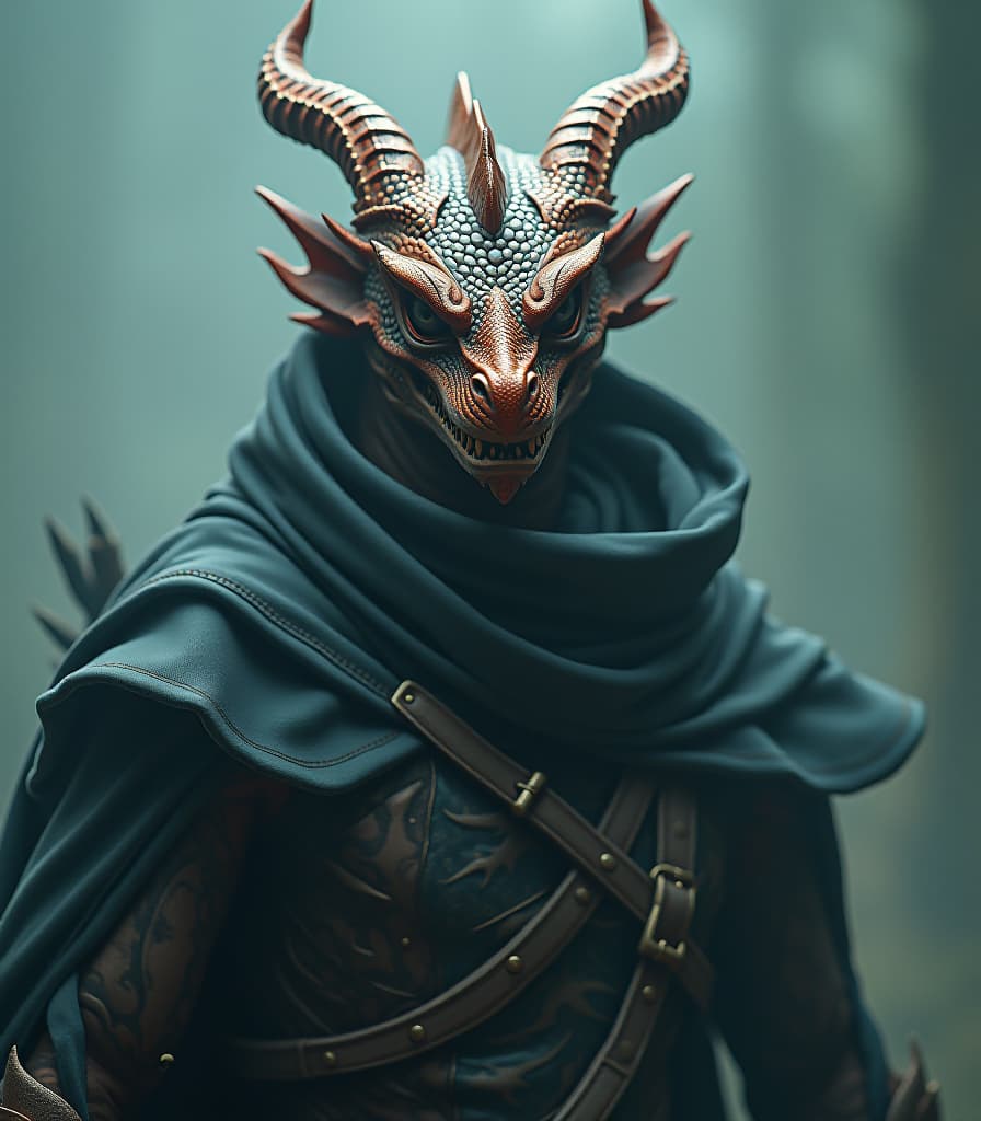  dragonoid psychopath hyperrealistic, full body, detailed clothing, highly detailed, cinematic lighting, stunningly beautiful, intricate, sharp focus, f/1. 8, 85mm, (centered image composition), (professionally color graded), ((bright soft diffused light)), volumetric fog, trending on instagram, trending on tumblr, HDR 4K, 8K