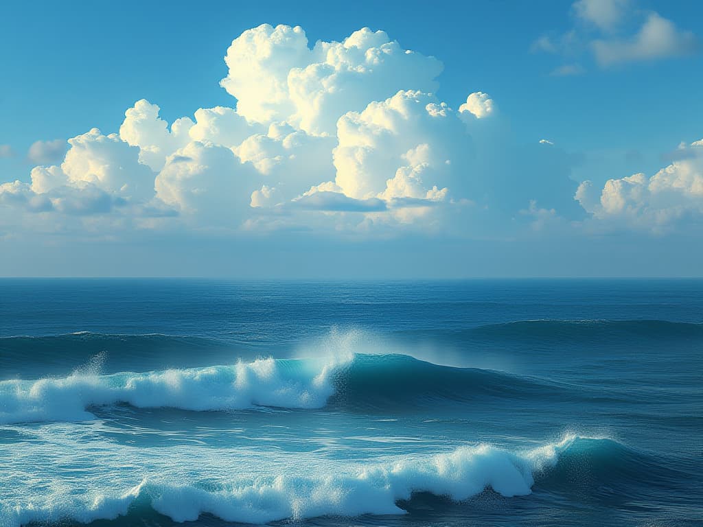  ocean, clouds