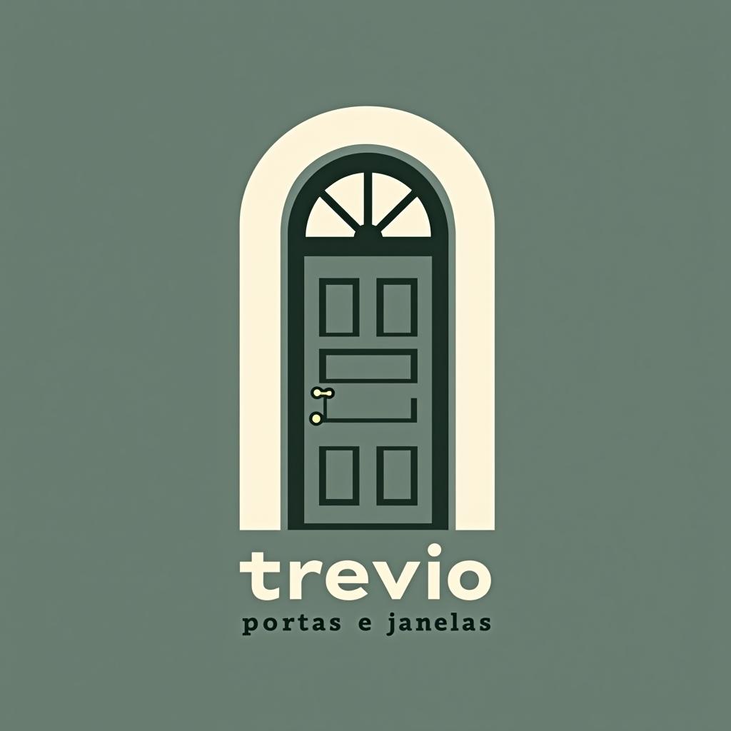  design a logo, trevo com porta e janela , with the text 'trevão portas e janelas '.