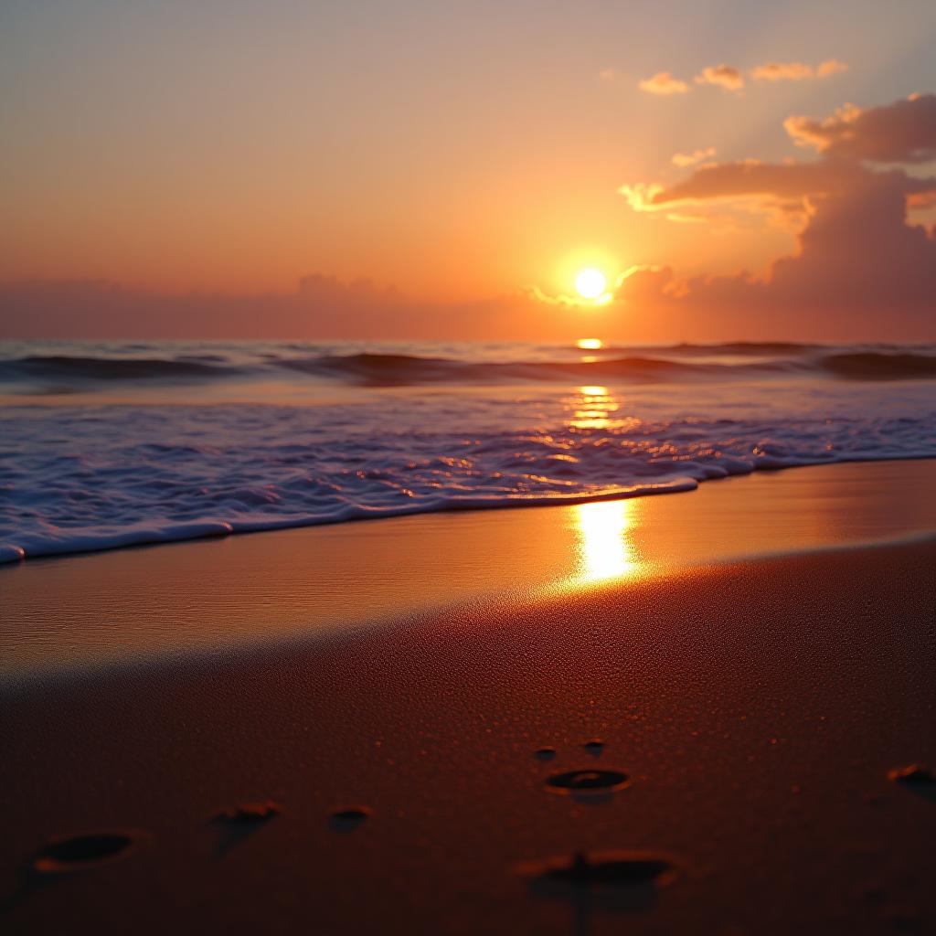  beach sunset sea sand beauty