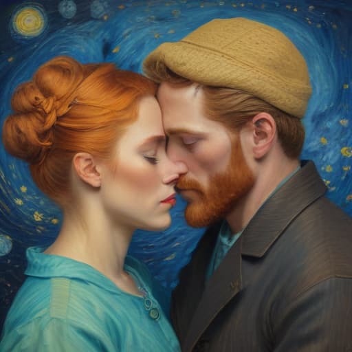 Twin flame in Van Gogh style