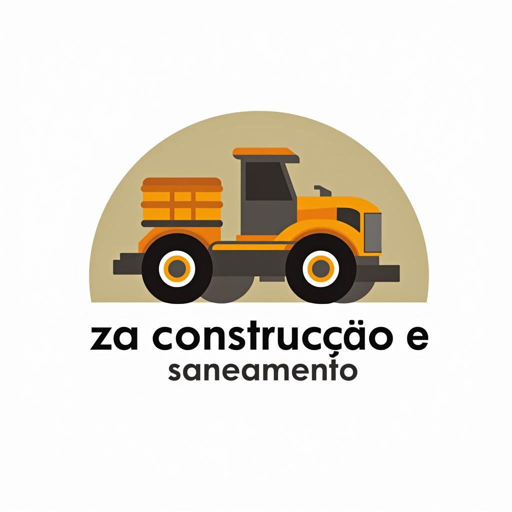  design a logo, , with the text 'za construção e saneamento '.