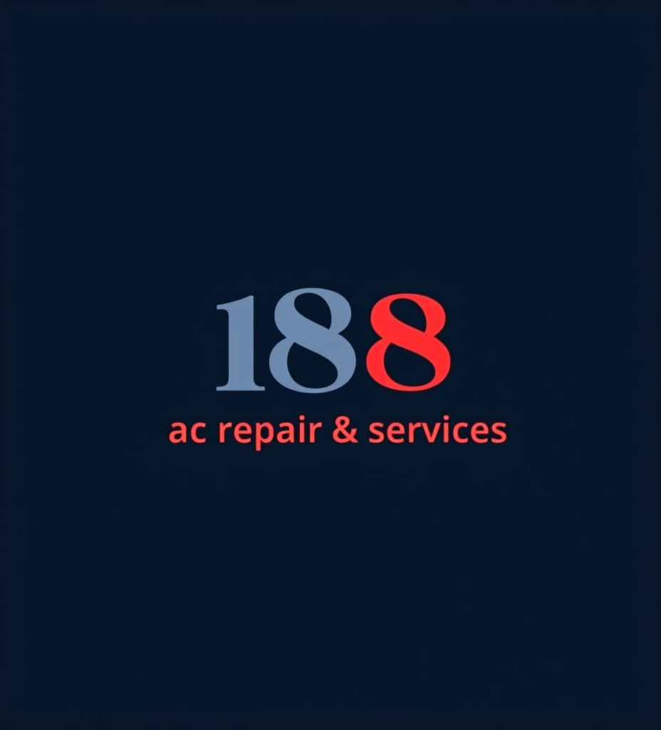  make me a logo for my business the name is "188 ac repair & services" the color scheme is #00c5ff (blue) and #ff0808 (red). make the logo scalable for website, google business, sticker, credit card, everything. make it minimalistic also